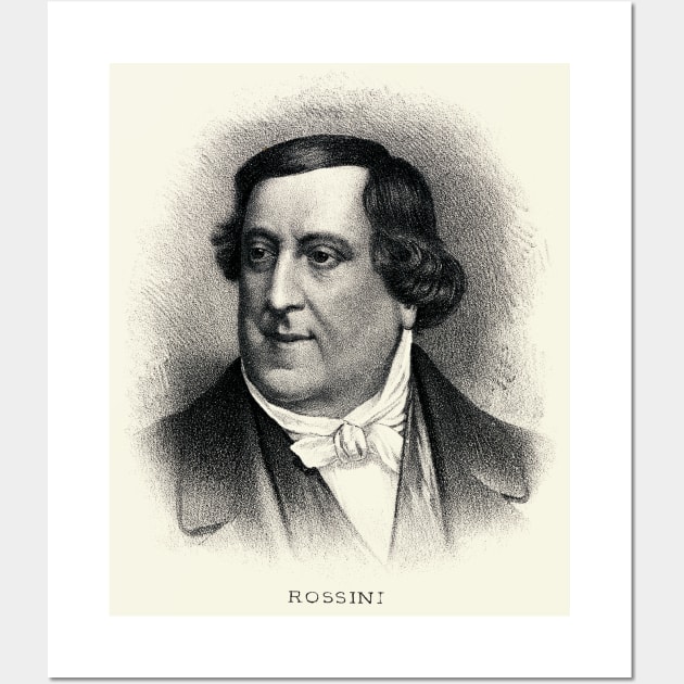 Composer Gioachino Antonio Rossini Wall Art by historicimage